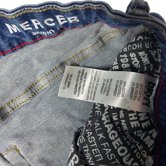 DKNY Mercer Skinny Fit Jeans Men’s 36x30 Blue Stretch Denim - Picture 8 of 9